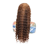 Perruque Longue Bouclée Lace Front HD Mèches Miel — 100% Cheveux Humains
