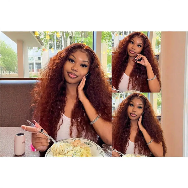 Perruque Water Wave Lace Front 18" — 100% Cheveux Humains