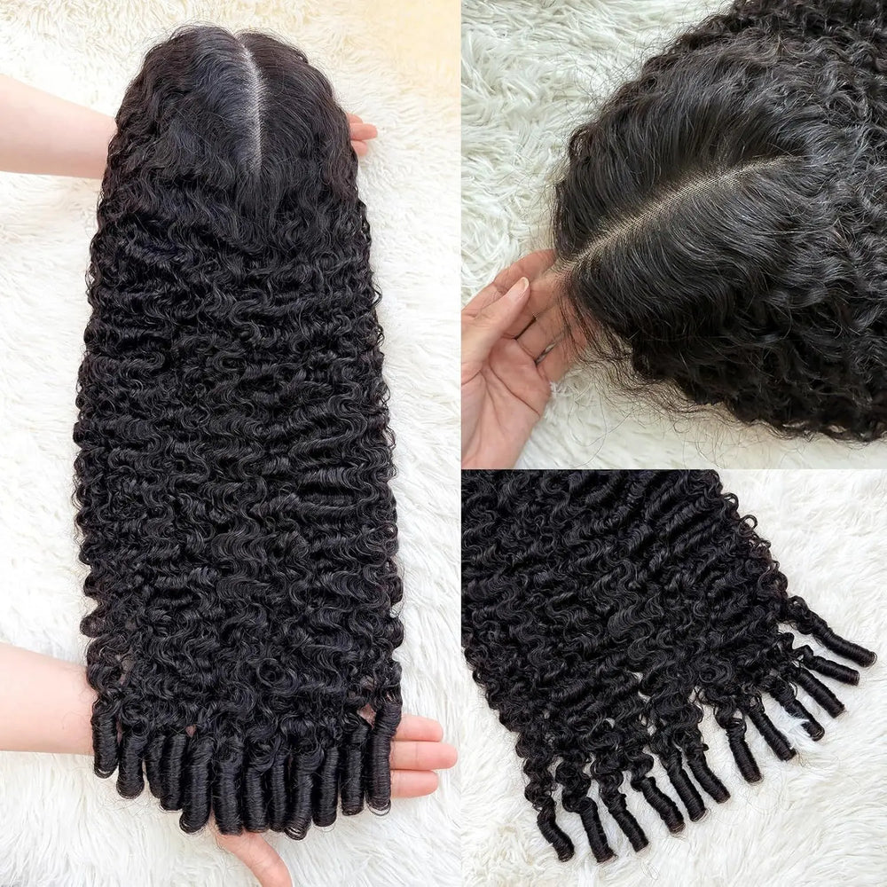 Perruque Burmese Curly 13x4 Lace Front 250% Densité 18" — 100% Cheveux Humains