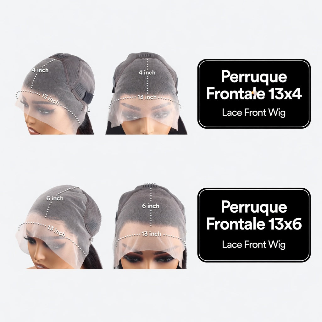 Perruque Lace Front HD 13x6 / 13x4 – Cheveux Humains Lisses Premium