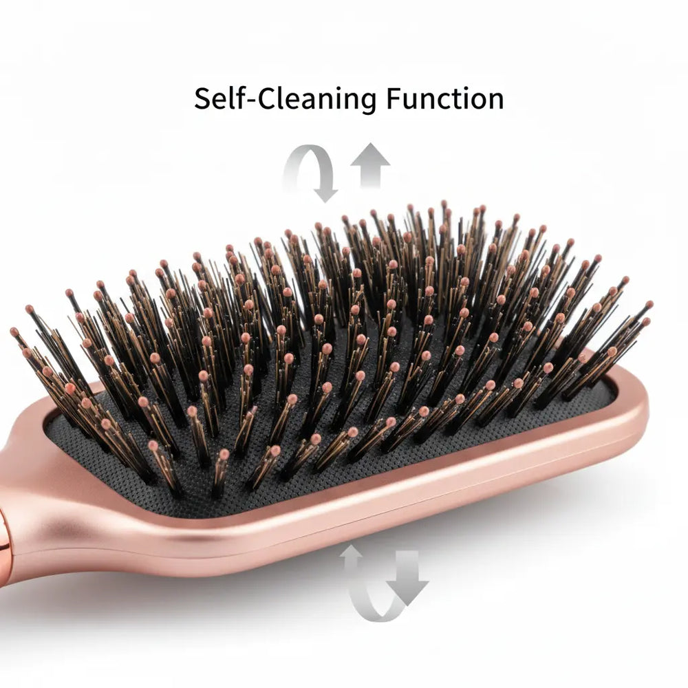 Brosse à Cheveux Auto-Nettoyante