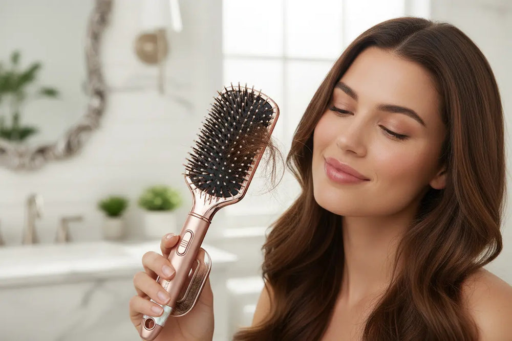 Brosse à Cheveux Auto-Nettoyante