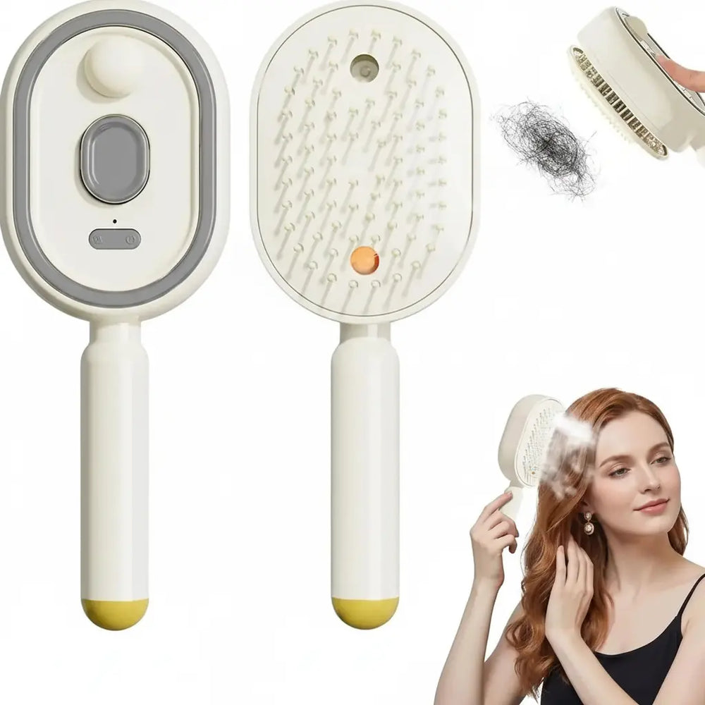 Brosse Chauffante Anti-Chute Cheveux - Masseur du Cuir Chevelu Électrique