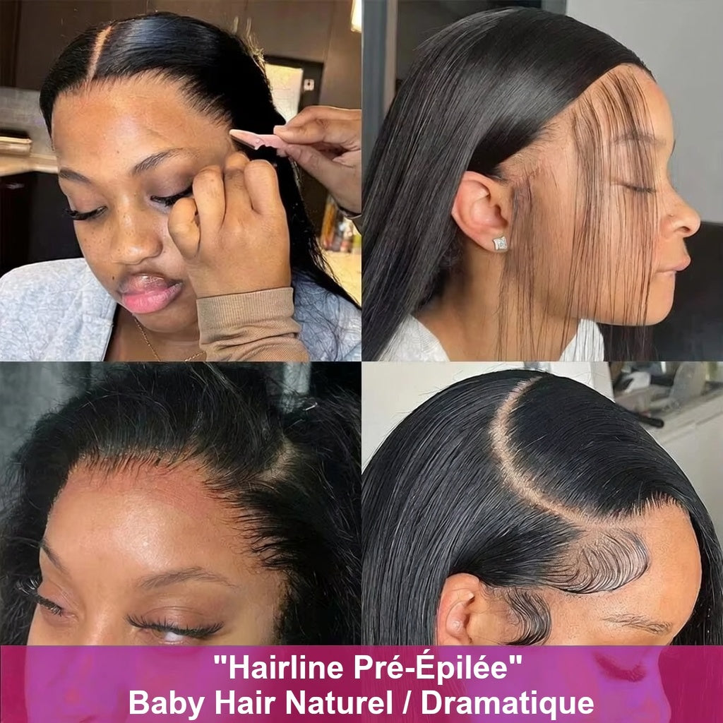 Perruque Lace Front HD 13x6 / 13x4 – Cheveux Humains Lisses Premium