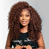 Perruque Lace Front Curly Auburn Cuivré
