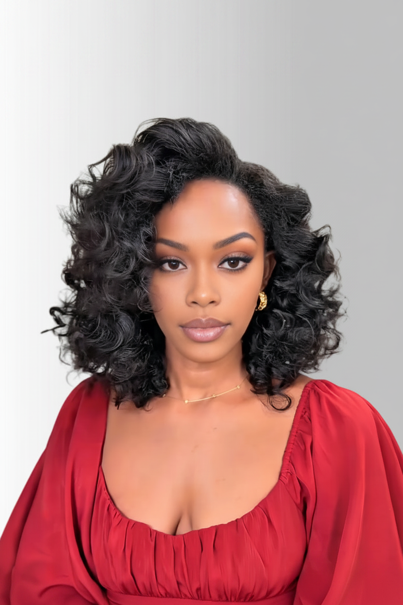 Perruque Lace Front Curly Bouncy Courte