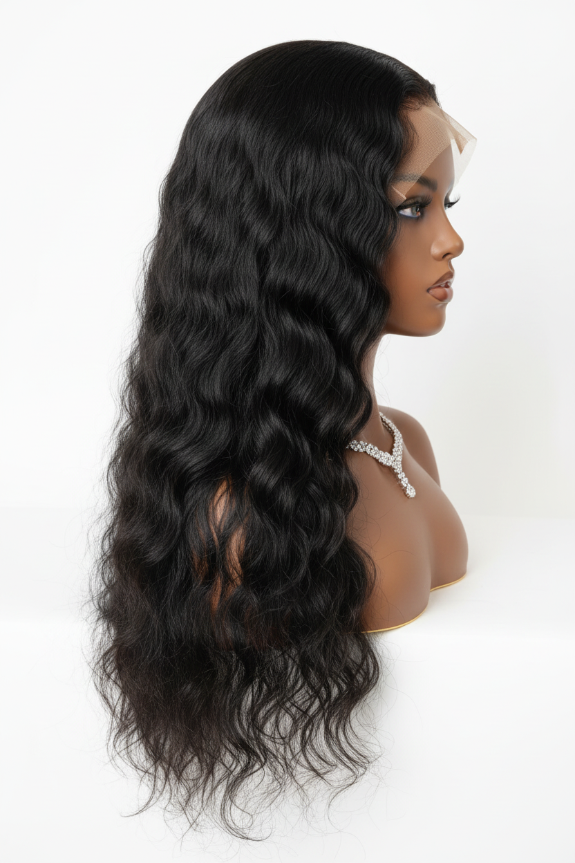 Perruque Lace Front HD Deep Wave Longue