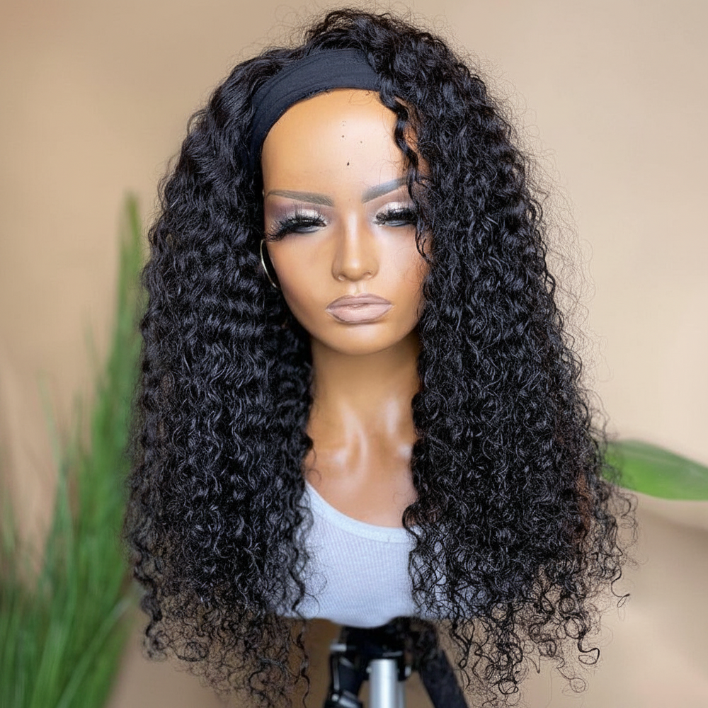 Perruque à Bandeau Curly Longue