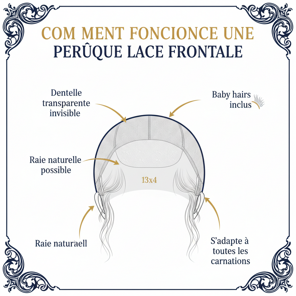 Perruque Lace Front Bouclée Volumineuse Noire