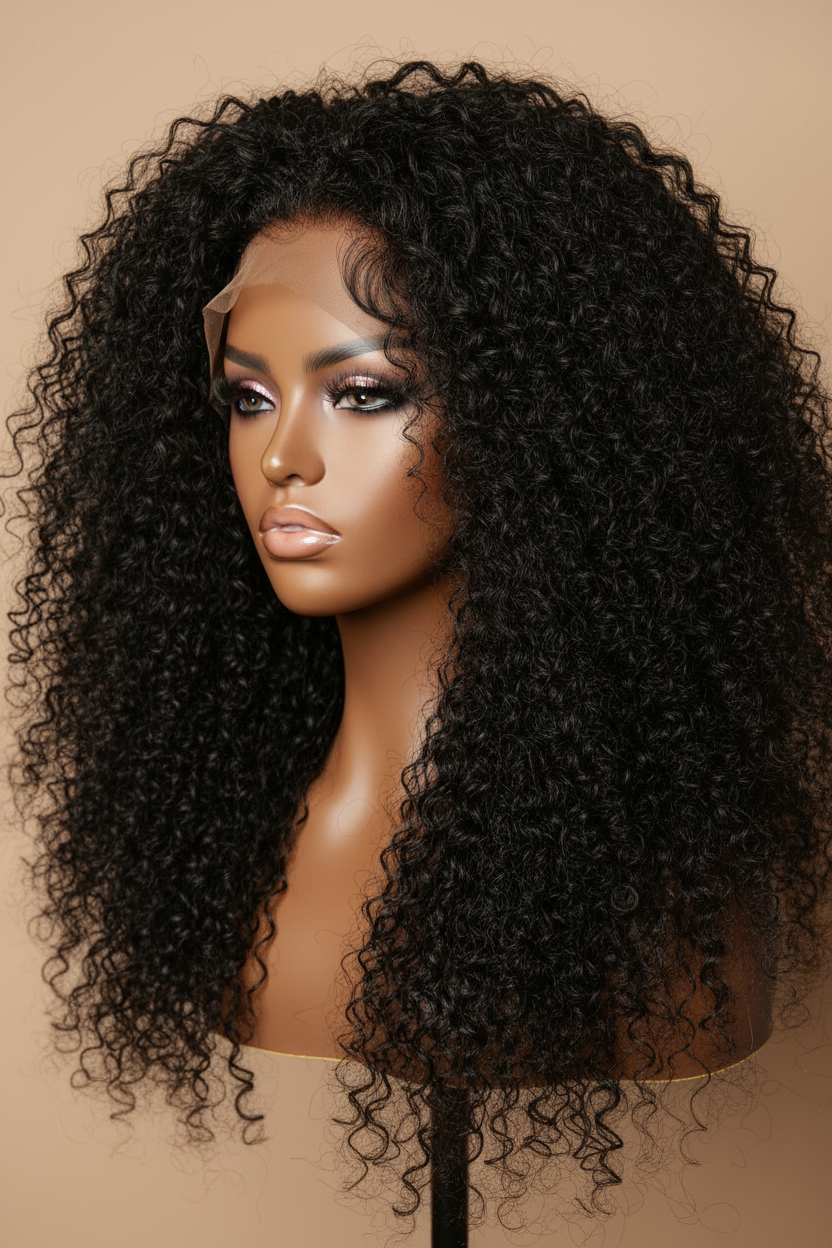 Perruque Lace Front Kinky Curly Longue