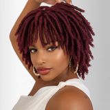 Perruque Courte Style Locs Bouclées