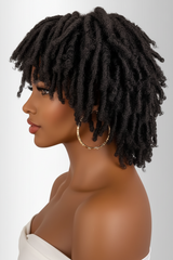 Perruque Courte Style Locs Bouclées