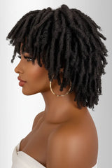 Perruque Courte Style Locs Bouclées