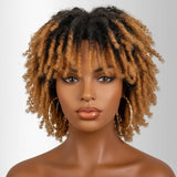 Perruque Courte Style Locs Bouclées